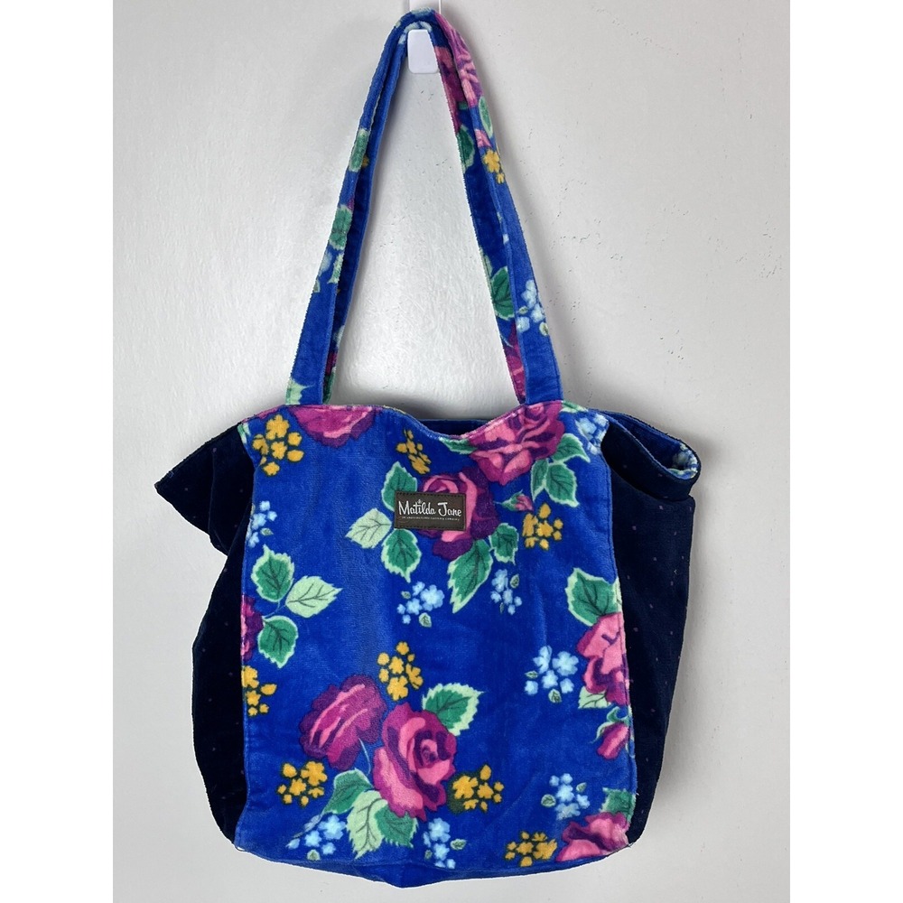 Matilda Jane Sweet Sunshine French Terry Beach Floral Tote VGUC